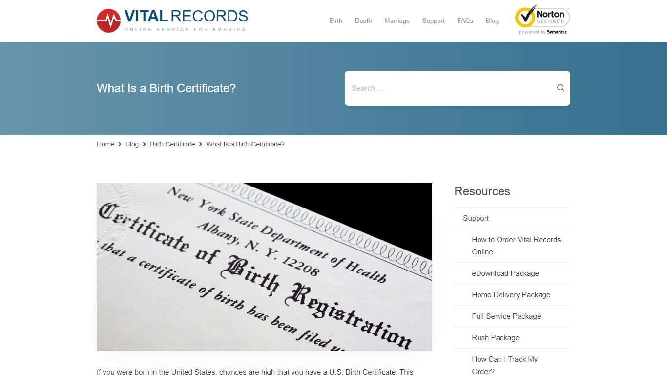 What Is a Birth Certificate? - Vital Records Online