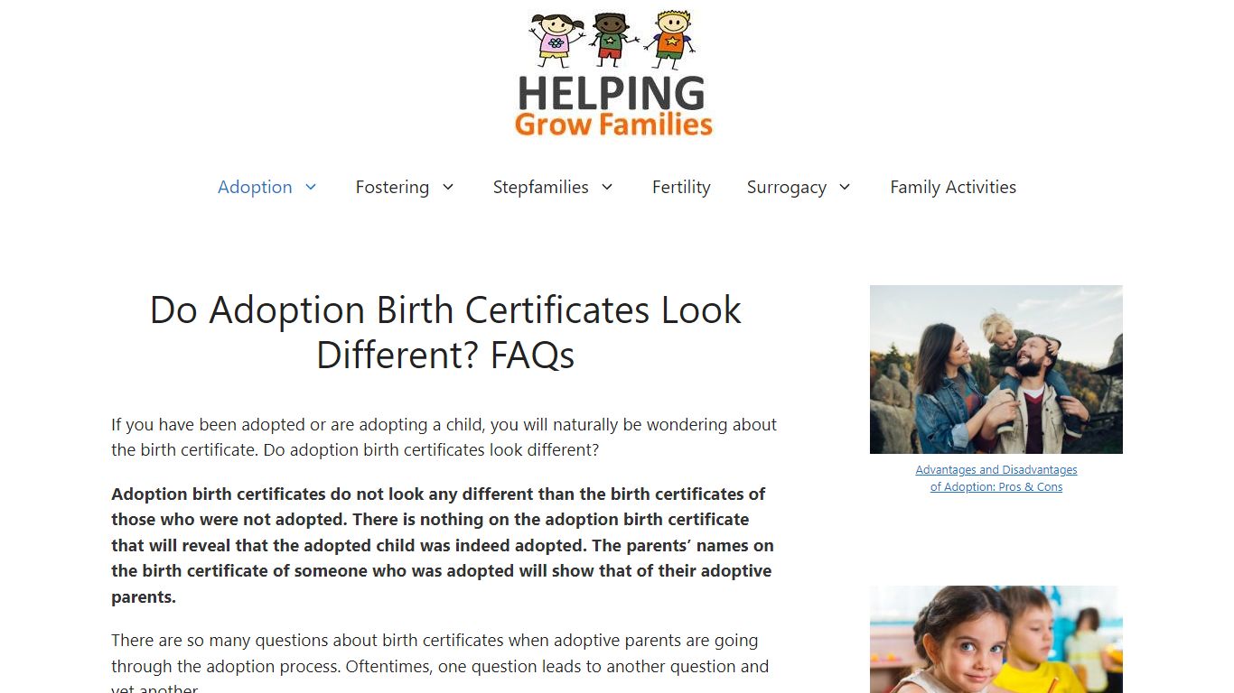 Do Adoption Birth Certificates Look Different? FAQs